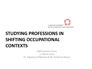 Studying professions in shifting occupational contexts