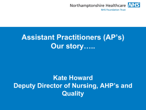 Kate Howard, NHFT AP Presentation