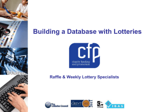CFP Building a Database with Lotteries