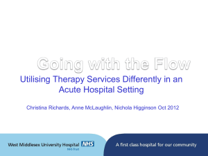 Utilising therapy services to improve discharge planning
