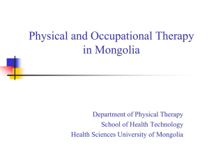 Physical and Occupational Therapy in Mongolia