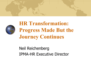 Progress Made But the Journey Continues - IPMA-HR