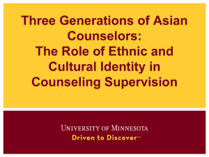Three generations of Asian counselors