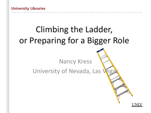 HANDOUT: Climing the Ladder