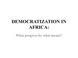 DEMOCRATIZATION IN AFRICA: