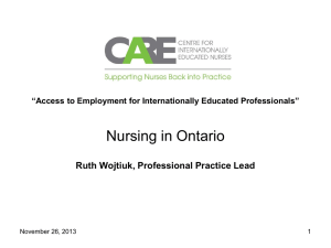 Nursing in Ontario - SettlementAtWork Wiki
