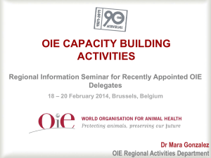 OIE Capacity building activities