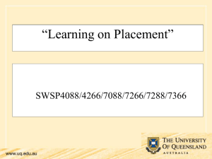 Learning on Placement (PowerPoint Presentation)