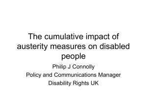 The cumulative impact of austerity measures on disabled people