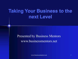 Intro - Business Mentors