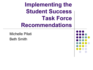 Implementating the Student Success Task Force Recommendations
