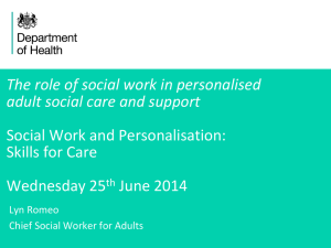 The role of social work in personalised adult social