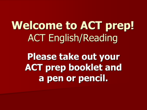 ACT English/Reading