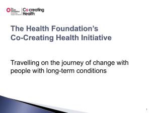 The Health Foundation`s Co-Creating Health Initiative