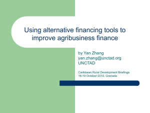 Using alternative financing tools to improve agri