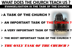 WHAT DOES THE CHURCH TEACH US ?