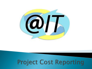 Project Cost Reporting