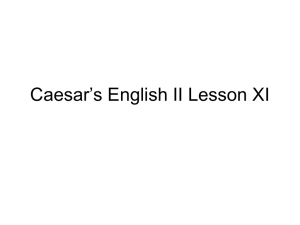 Caesar`s English II Lesson IX