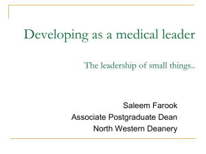 The Medical Leadership Curriculum
