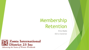 Membership Retention (Powerpoint presentation)