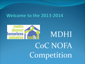 of NOFA - Metro Denver Homeless Initiative