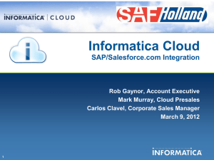 Informatica Cloud for SAP