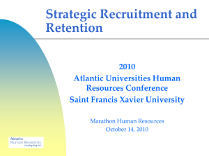 Strategic Recruitment and Retention October 2010
