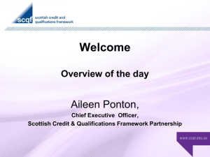 Heading here 1 - Scottish Credit and Qualifications Framework