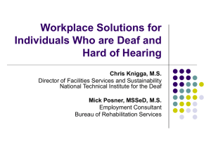 Workplace Solutions for Individuals Who are Deaf and Hard of Hearing
