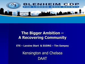 The Bigger Ambition – A Recovering Community ETE