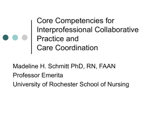 Core Competencies for Interprofessional Collaborative Practice and