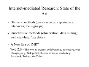 Ethics issues in internet-mediated research