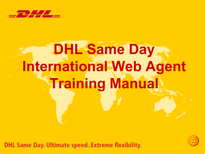DHLSD International Web Agent Training Manual