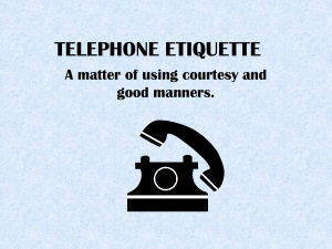 Telephone Etiquette PowerPoint
