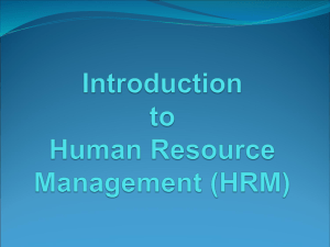 Day 3 Session 1 Introduction to Human Resource Management
