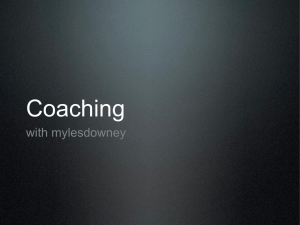 Coaching - mylesdowney