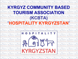 KYRGYZ COMMUNITY BASED TOURISM ASSOCIATION (KCBTA