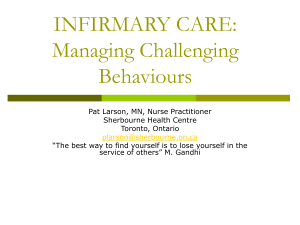 Managing Challenging Behaviours - National Health Care for the