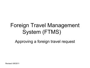Foreign Travel Management System (FTMS)