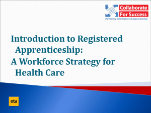 Introduction to Registered Apprenticeship