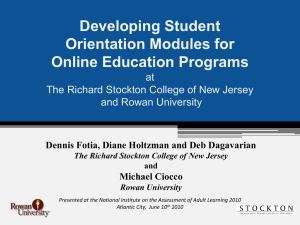 Developing Student Orientation Modules for Online Education