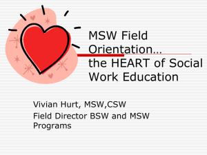 MSW Field Orientation powerpoint
