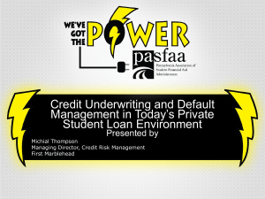 Session 29 - Credit Underwriting and Default Management