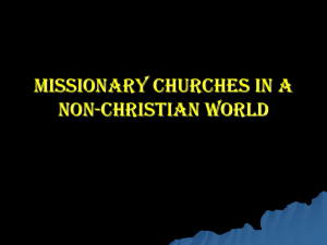 Missionary Churches in a Non