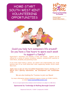 Home-Start Volunteers Prep Course Advert March 2015