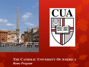 The CUA in Rome Powerpoint Presenation