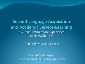 Second-Language Acquisition and Academic Service