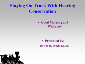 Staying On Track With Hearing Conservation
