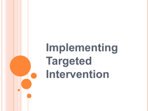 Day 2 Session 2 Implementing Targeted Intervention