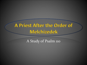 A Priest After the Order of Melchizedek